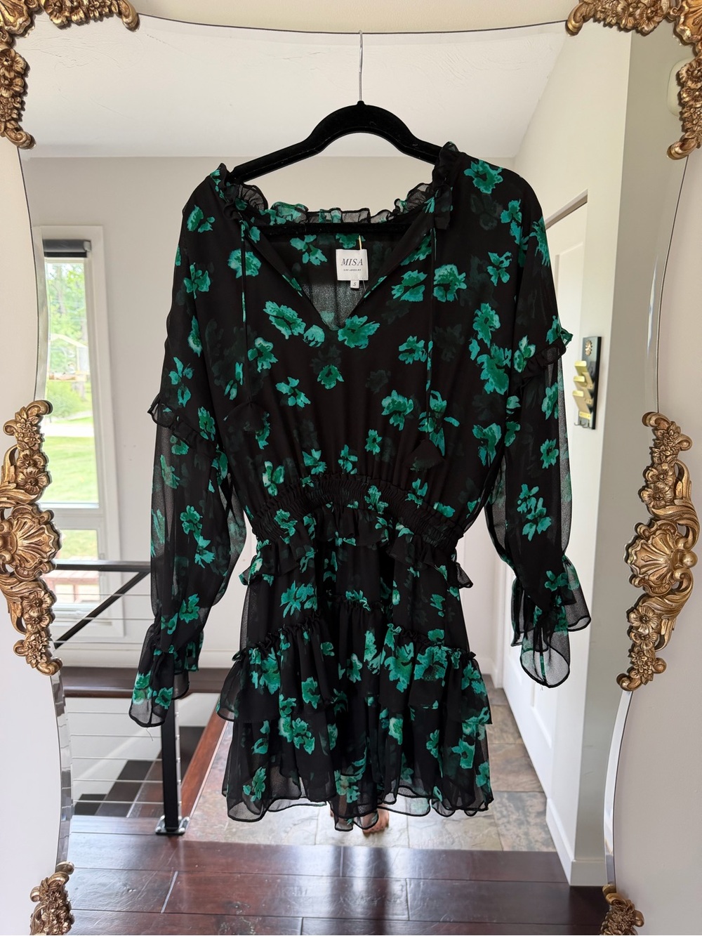 MISA Los Angeles Ruffle Mini Cocktail Dress